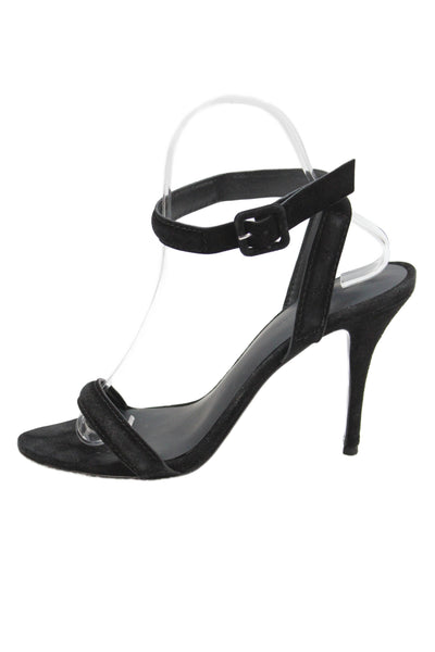 Alexander Wang Womens Suede Slingbacks Sandal Heels Black Size 38 8