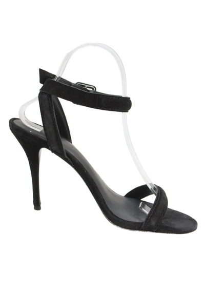 Alexander Wang Womens Suede Slingbacks Sandal Heels Black Size 38 8