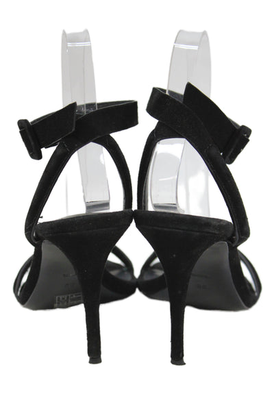 Alexander Wang Womens Suede Slingbacks Sandal Heels Black Size 38 8