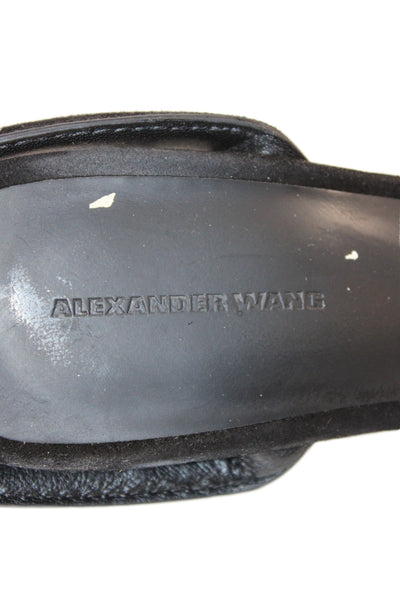 Alexander Wang Womens Suede Slingbacks Sandal Heels Black Size 38 8