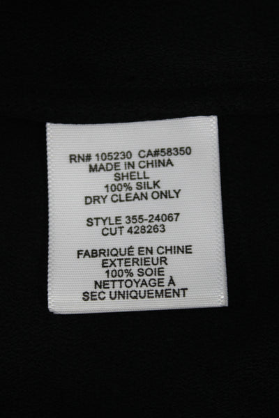 Joie Women Silk V-Neck Sleeveless Basic Blouse Black Size M
