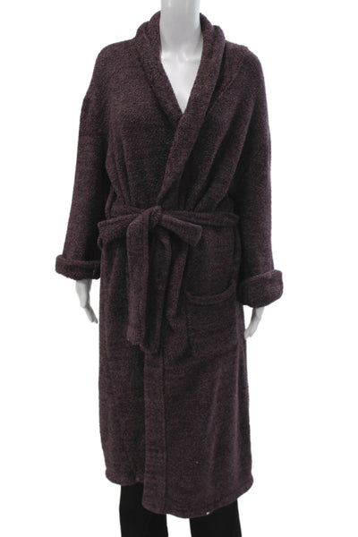 Barefoot Dreams® Womens Fluffy Cowl Neck Long Sleeve Robe Size Maroon Size 2