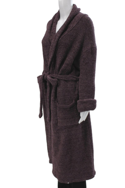 Barefoot Dreams® Womens Fluffy Cowl Neck Long Sleeve Robe Size Maroon Size 2