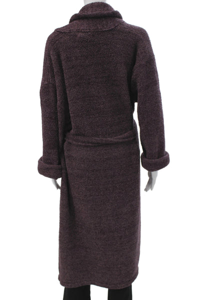 Barefoot Dreams® Womens Fluffy Cowl Neck Long Sleeve Robe Size Maroon Size 2
