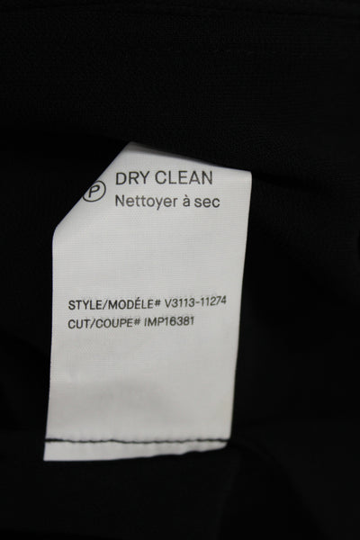 Vince Womens Basic Sleeveless Mock Neck Blouse Black Zip Polyester Size S