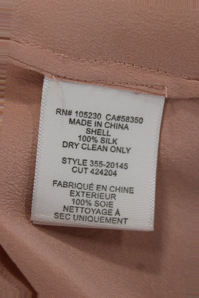Joie Womens Silk Scoop Neck Sleeveless Tank Top Pink Size S