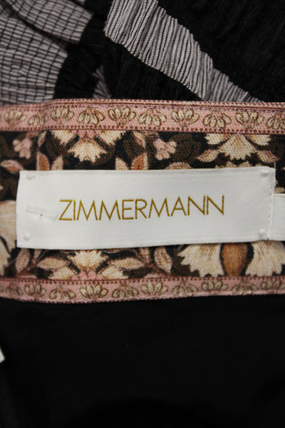 Zimmermann Womens Floral Silk Culotte Zip Multicolor Size 1