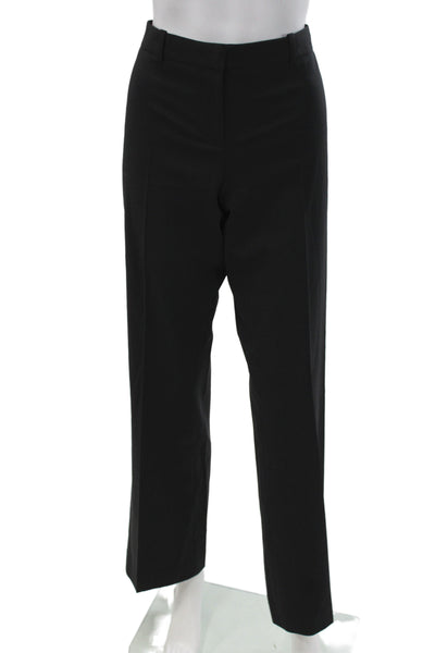 Boss Hugo Boss Women Dress Pants Black Virgin Wool Solid Zip Size 6