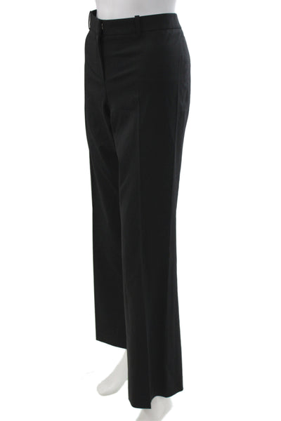 Boss Hugo Boss Women Dress Pants Black Virgin Wool Solid Zip Size 6