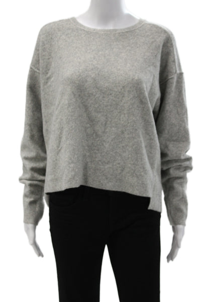 Free People Womens Gray Nylon Pullover Sweater Crew Neck Long Sleeve Size XS