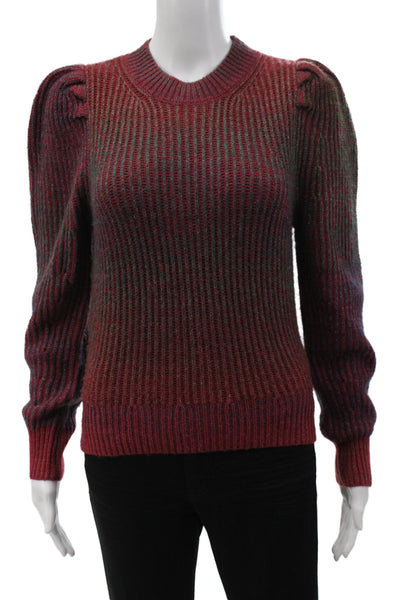 Another Love Women Pullover Crew Neck Long Sleeve Acrylic Multicolor Size XS