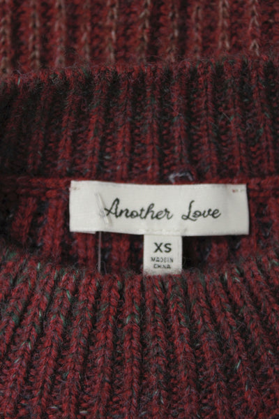 Another Love Women Pullover Crew Neck Long Sleeve Acrylic Multicolor Size XS
