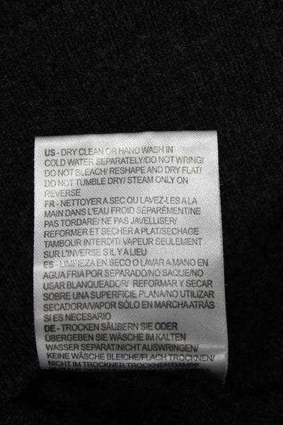 Minnie Rose Womens Cashmere V-Neck Pullover Sweater Gray Long Sleeve Size S