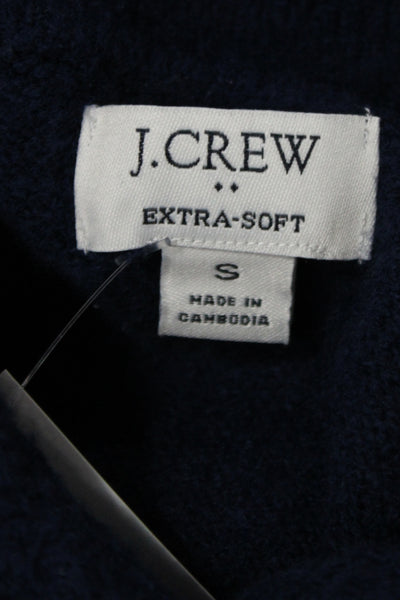 J Crew Womens Blue Acrylic Collared Pullover Sweater Fall Size S