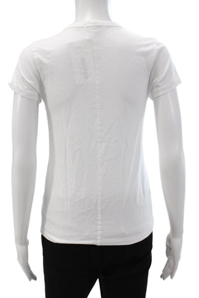 Rag & Bone Women T-Shirt White Organic Cotton Crewneck Short Sleeve Size S