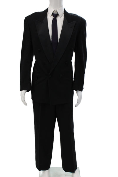 Bill Blass Mens Black Wool Tuxedo Size 46
