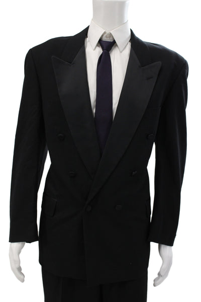 Bill Blass Mens Black Wool Tuxedo Size 46