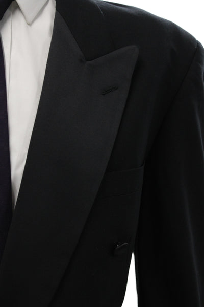 Bill Blass Mens Black Wool Tuxedo Size 46