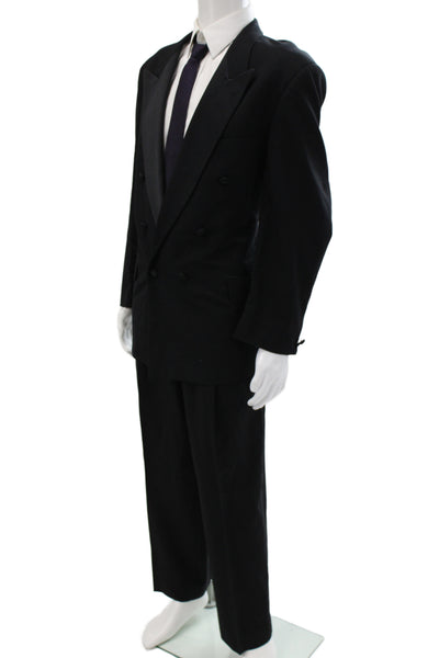 Bill Blass Mens Black Wool Tuxedo Size 46