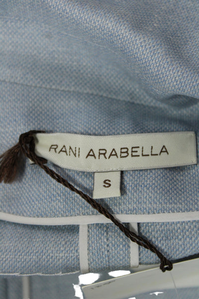 Rani Arabella Women Blue Wool Solid Classic Blazer Long Sleeve Buttoned Size S