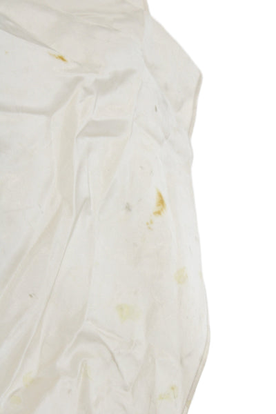 Stephen Yearick Women Strapless Embroidered A-Line Long Dress Ivory Size 2