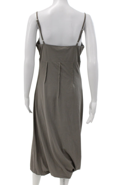 Sarah Pacini Womens Slip Dress Gray V Neck Knee Length Size 2