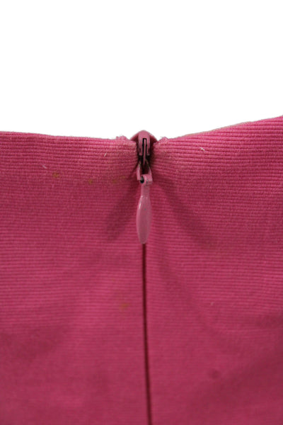 Trina Turk Womens Sheath Dress Pink Cotton Scoop Neck Sleeveless Size 4