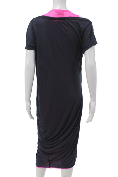McQ by Alexander McQueen Women Sheath Dress Black Boatneck Size 50