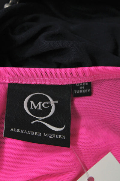 McQ by Alexander McQueen Women Sheath Dress Black Boatneck Size 50