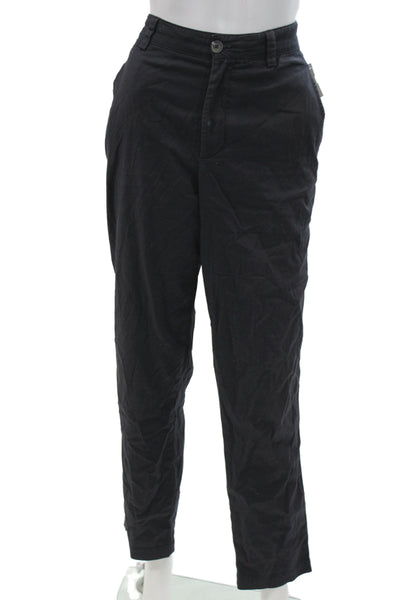 Vince Womens Black Cotton Chino Pants Button Closure Size 10