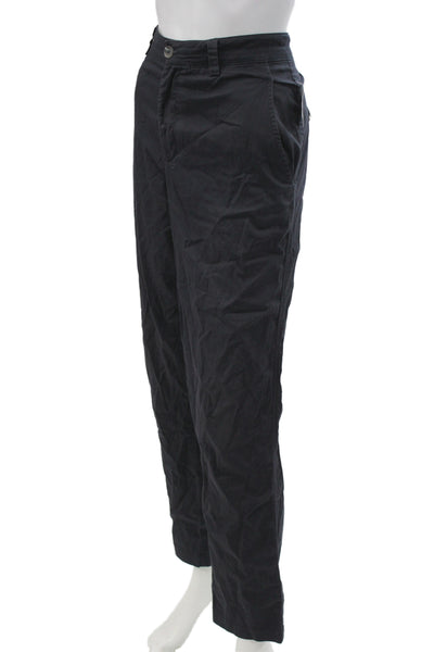 Vince Womens Black Cotton Chino Pants Button Closure Size 10