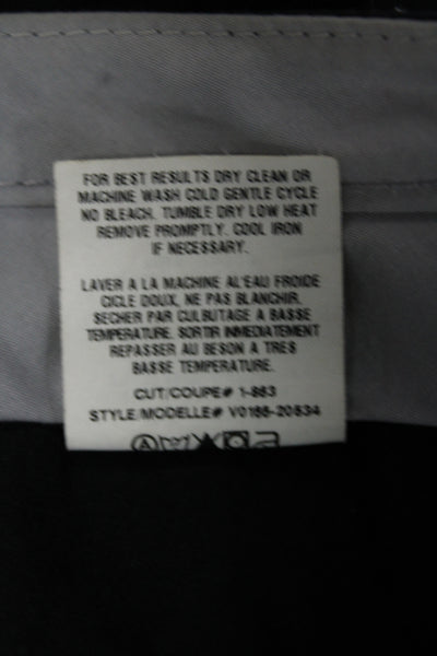 Vince Womens Black Cotton Chino Pants Button Closure Size 10