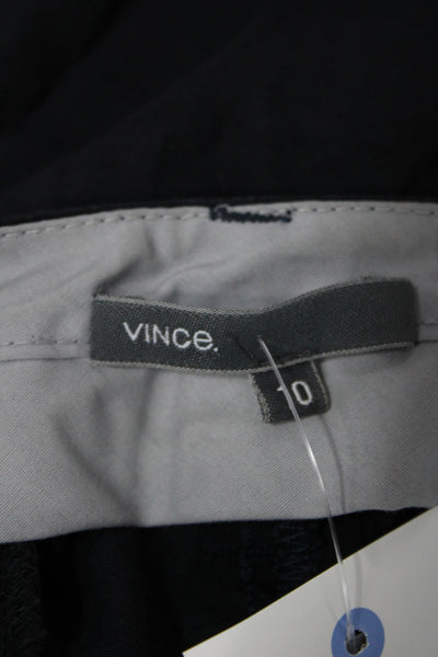 Vince Womens Black Cotton Chino Pants Button Closure Size 10