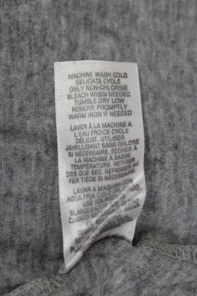 Splendid Womens Gray Supima Cotton Scoop Neck Long Sleeve Basic T-Shirt Size XL