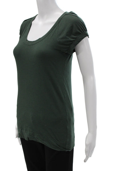 Ralph Lauren Blue Label Women Green Scoop Neck T-Shirt Short Sleeve Size M
