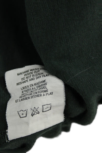 Theory Womens Green Jersey T-Shirt Scoop Neck Short Sleeve Cotton Size S