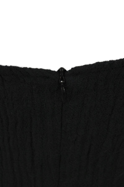 Om Women Slip Dress Black Rayon Scoop Neck Sleeveless Zip Size S
