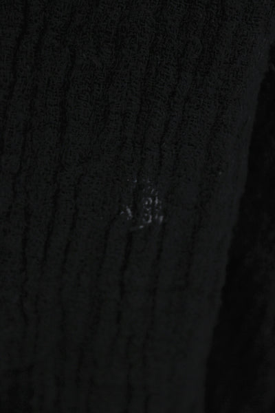 Om Women Slip Dress Black Rayon Scoop Neck Sleeveless Zip Size S