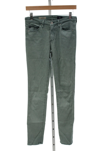 AG Adriano Goldschmied Womens Skinny Jeans Green High Rise Size 26
