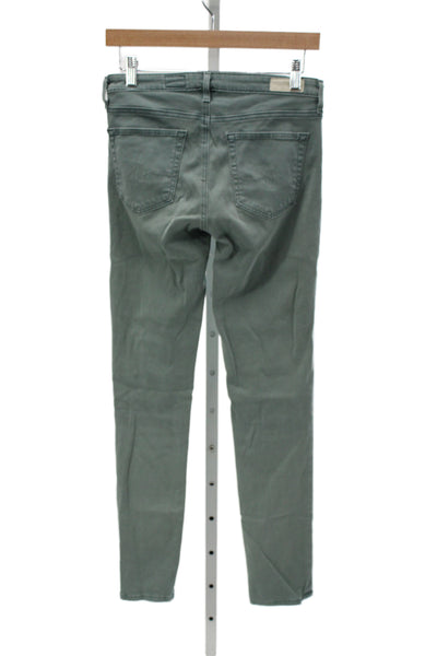 AG Adriano Goldschmied Womens Skinny Jeans Green High Rise Size 26