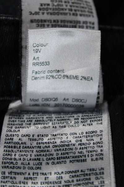R13 Womens Skinny Jeans Black High Rise Cotton Blend 26 Inseam Size 25