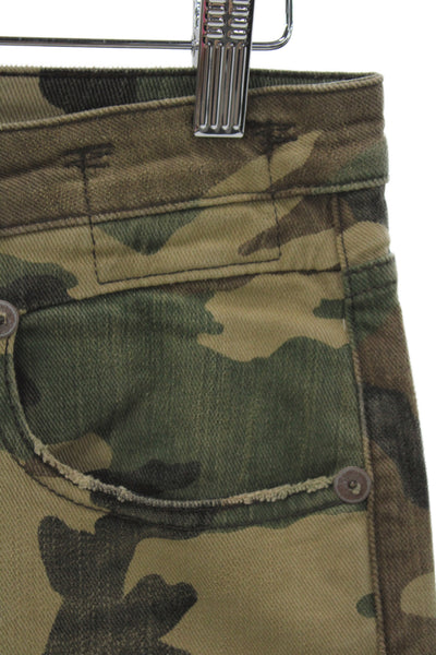 R13 Japanese Fabric Womens Skinny High Rise Camo Jeans Cotton Blend Size 26