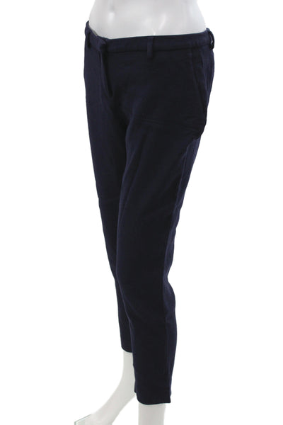 True Royal Women Ankle Pants Blue Viscose Zip Size S