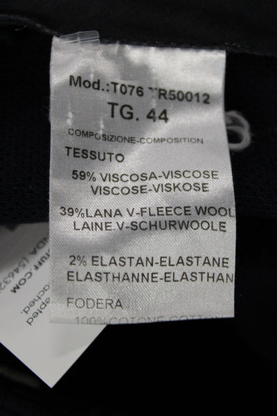 True Royal Women Ankle Pants Blue Viscose Zip Size S
