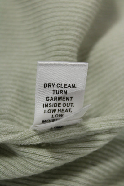 St. John Women Sleeveless Scoop Neck Wool Tank Green Basic Size S