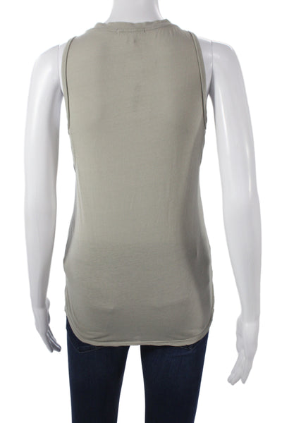 Standard James Perse Womens Henley Sleeveless Cotton Tank Gray Size 0