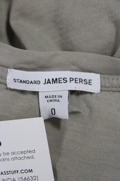 Standard James Perse Womens Henley Sleeveless Cotton Tank Gray Size 0