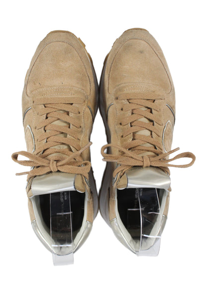 Philippe Model Womens Lace Up Chunky Suede Trainers Sneakers Brown Size 37