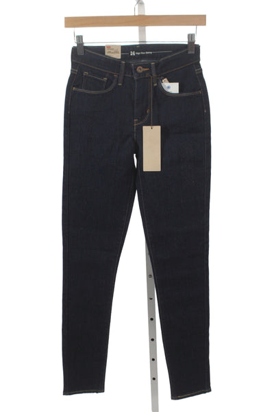 Levis Women Skinny Blue High Rise Cotton Blend Jeans Size 24