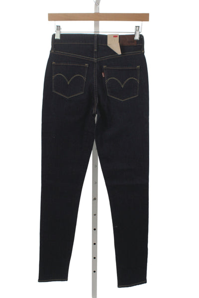 Levis Women Skinny Blue High Rise Cotton Blend Jeans Size 24